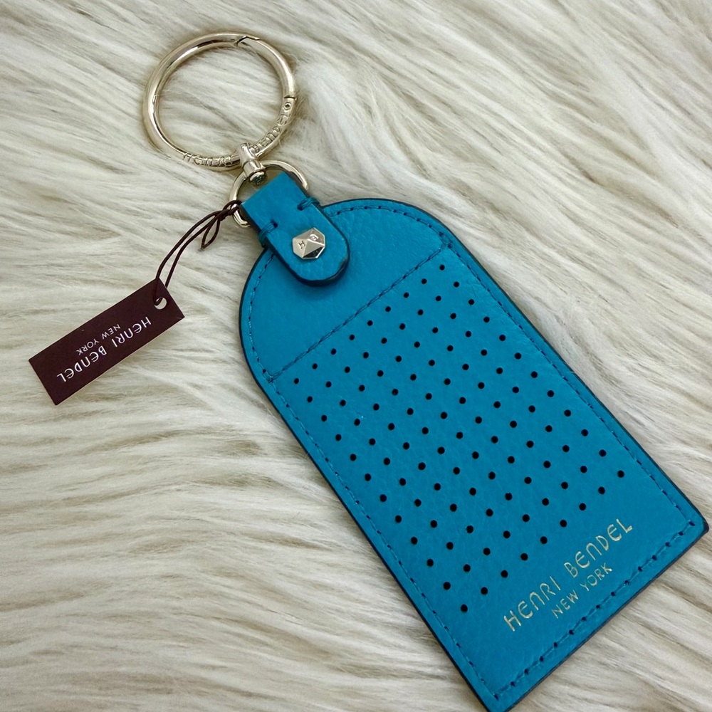 Henri Bendel Aqua Stripe Influencer Bag Charm